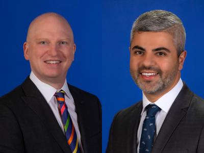 Jonathan Kohler, left, and Payam Saadai